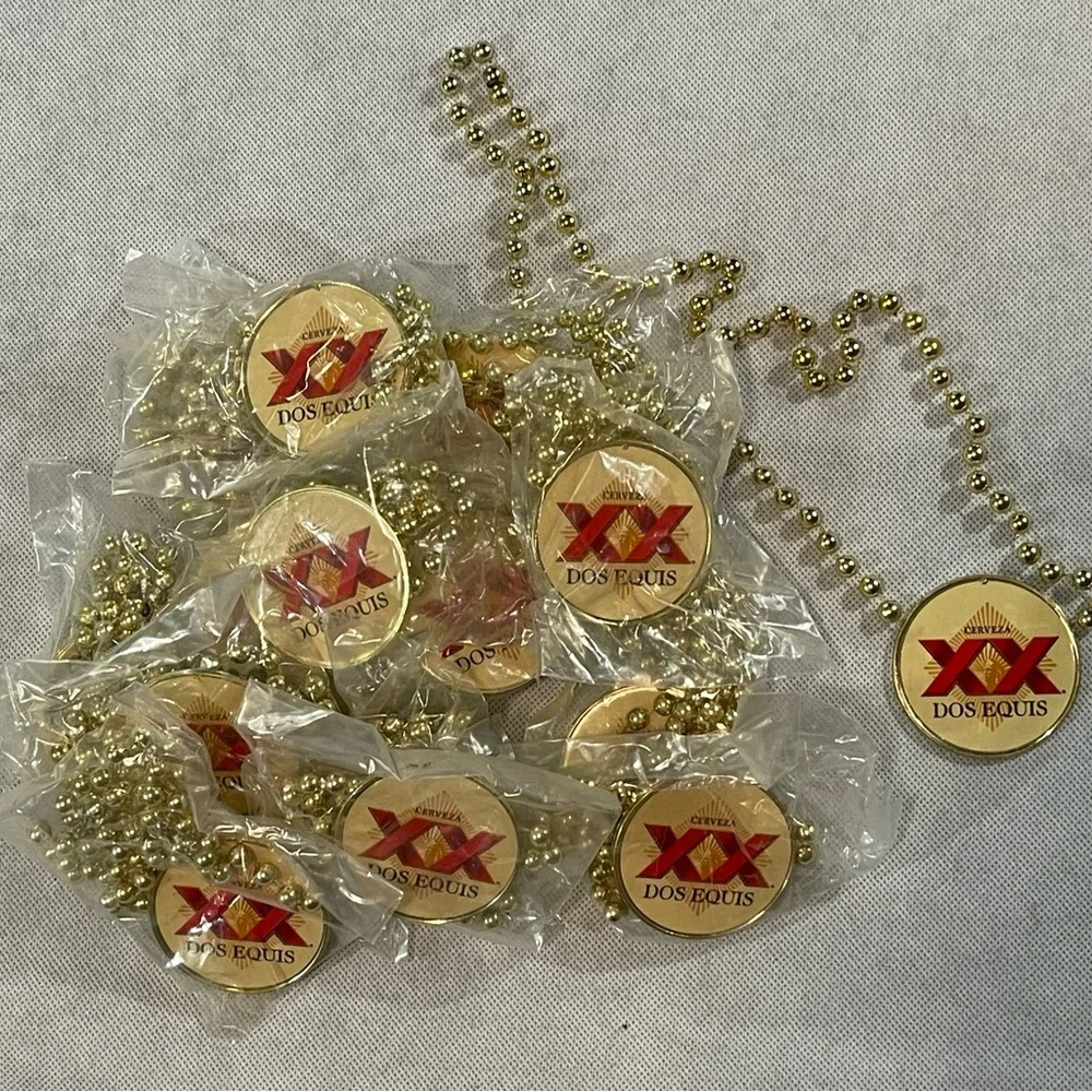 15 Pack Dos Equis XX Beer Party Beads NIP Cinco de Mayo